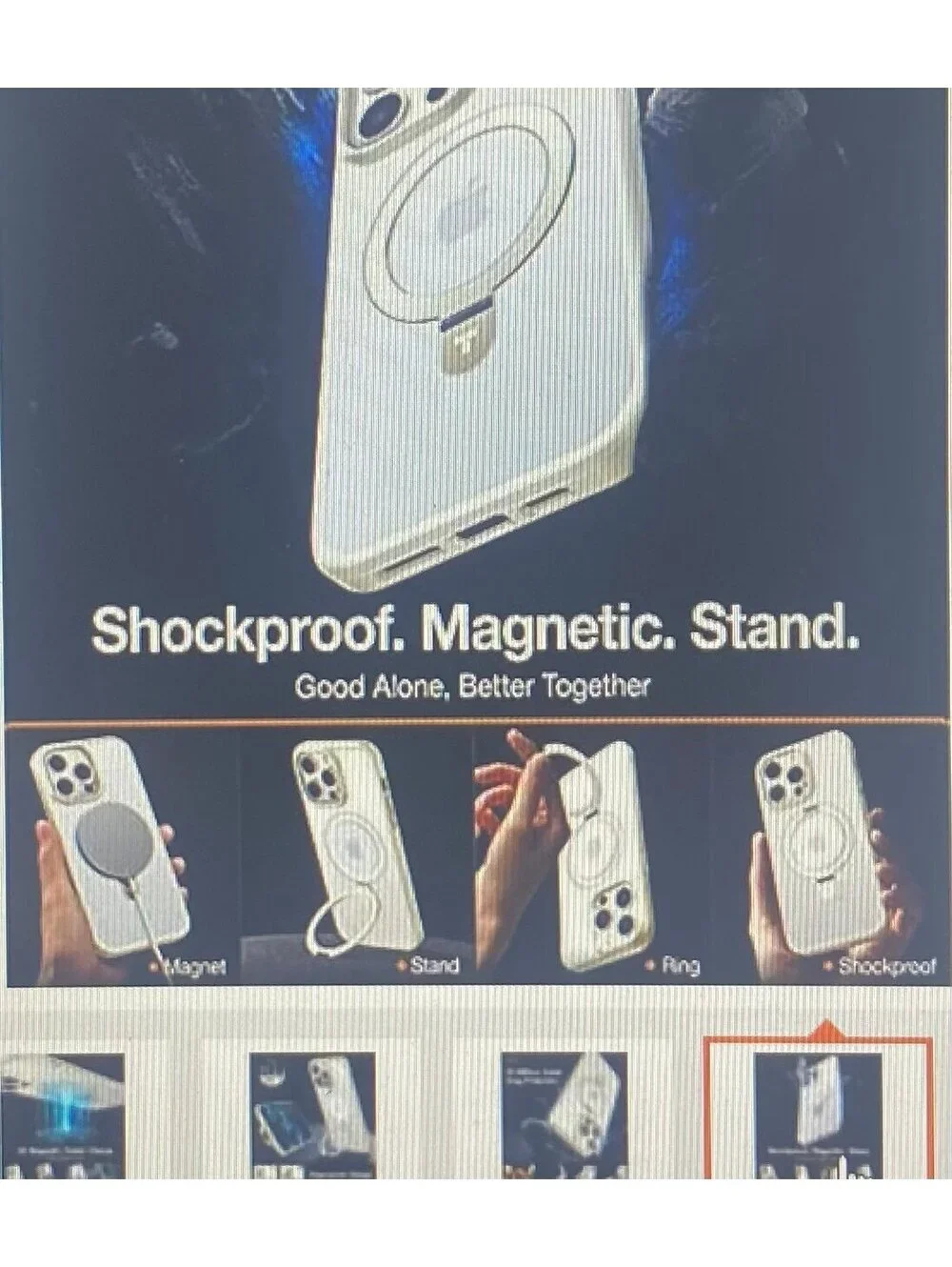 Torras Magnetic Case for iPhone 13 Pro Max Milky White